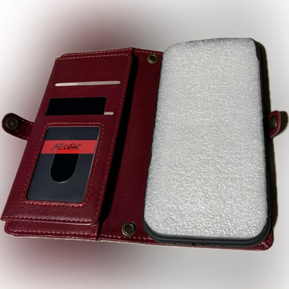 MEGSHI Wallet-style Polyurethane Leather iPhone Case